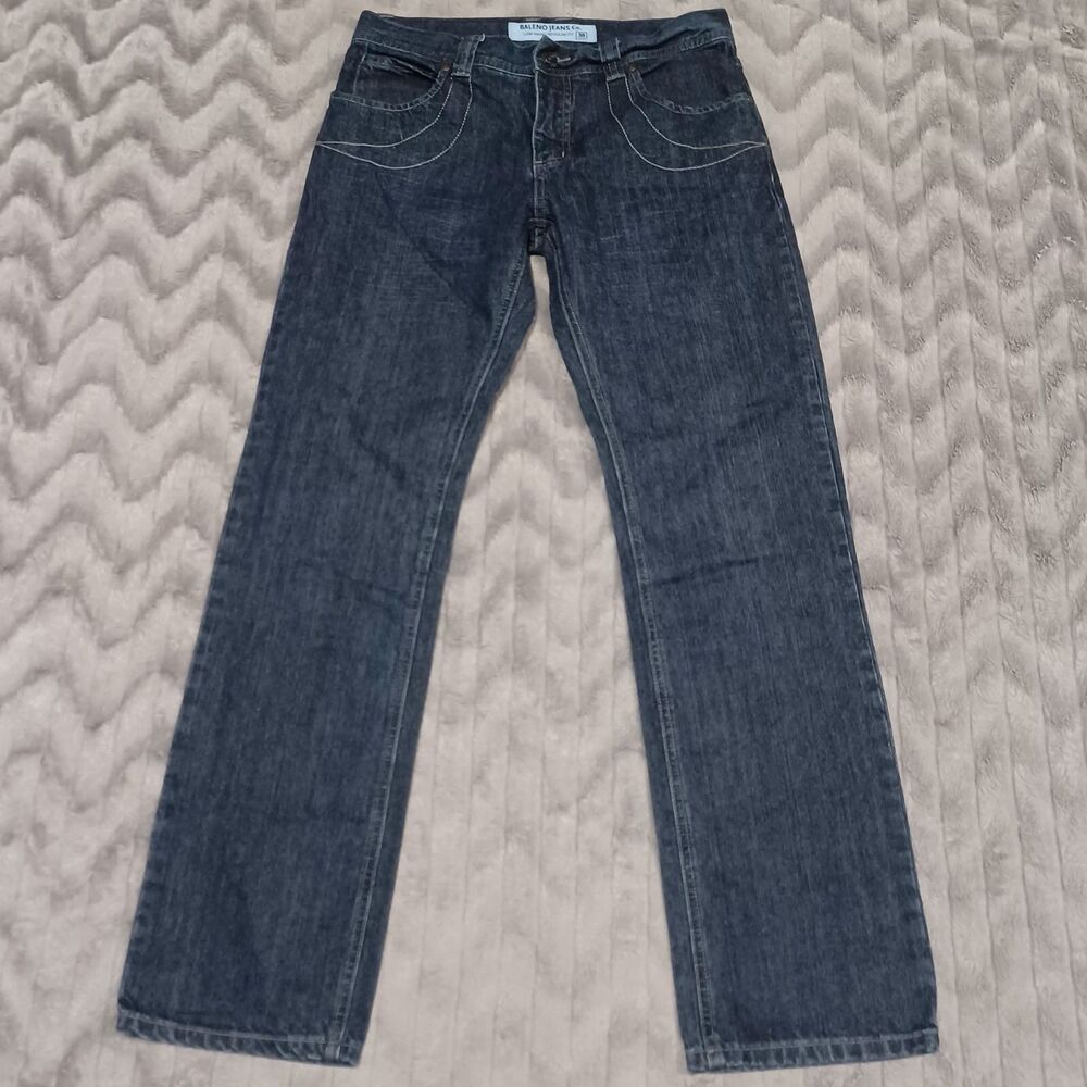 Baleno Jeans Womens Size 30 Blue Low Waist Regular Fit Dark Wash Denim Jeans